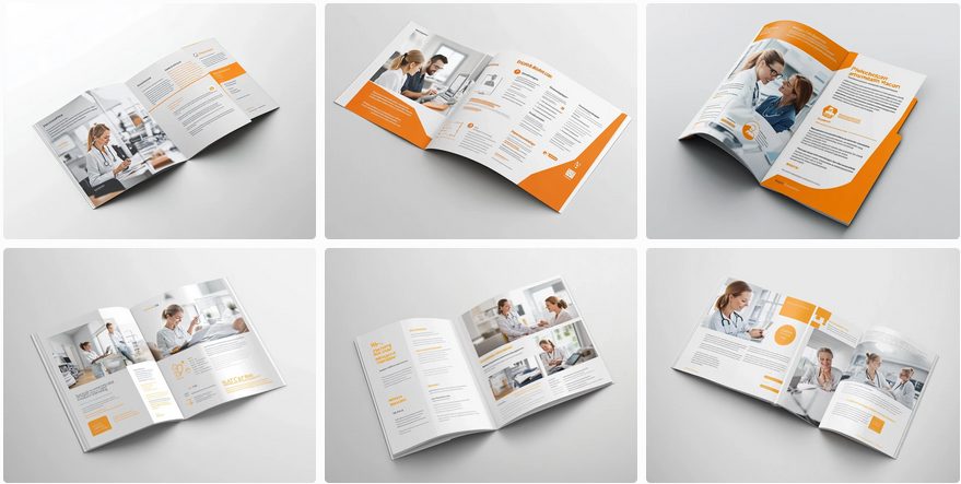 Bild einer professionell gestalteten Healthcare Broschuere mit medizinischen Informationen und ansprechendem Design 005