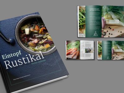 Modernes Editorialdesign - Gestaltungskonzept eines Kochbuchs vom Grafiker erstellen lassen